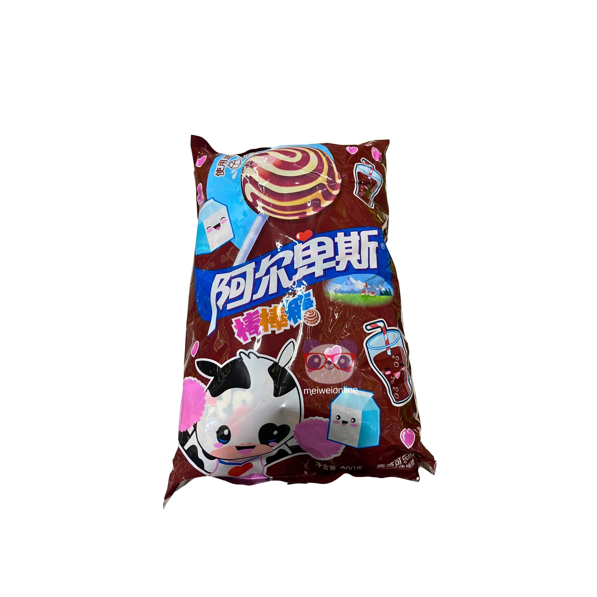 Pirulito Sabor Cola e Leite - Alpenliebe 200g