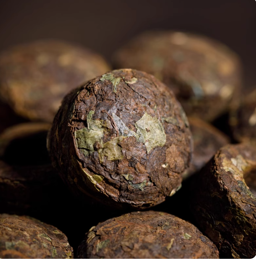 Chá Pu-erh Mini Toucha Dourado 250g – Aroma de Arroz Glutinoso (Nuò Xiāng)