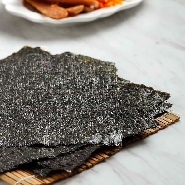 Alga Marinha Nori Torrada Globo 50 Folhas 140g - 紫菜 | Para Sushi, Temaki e Onigiri