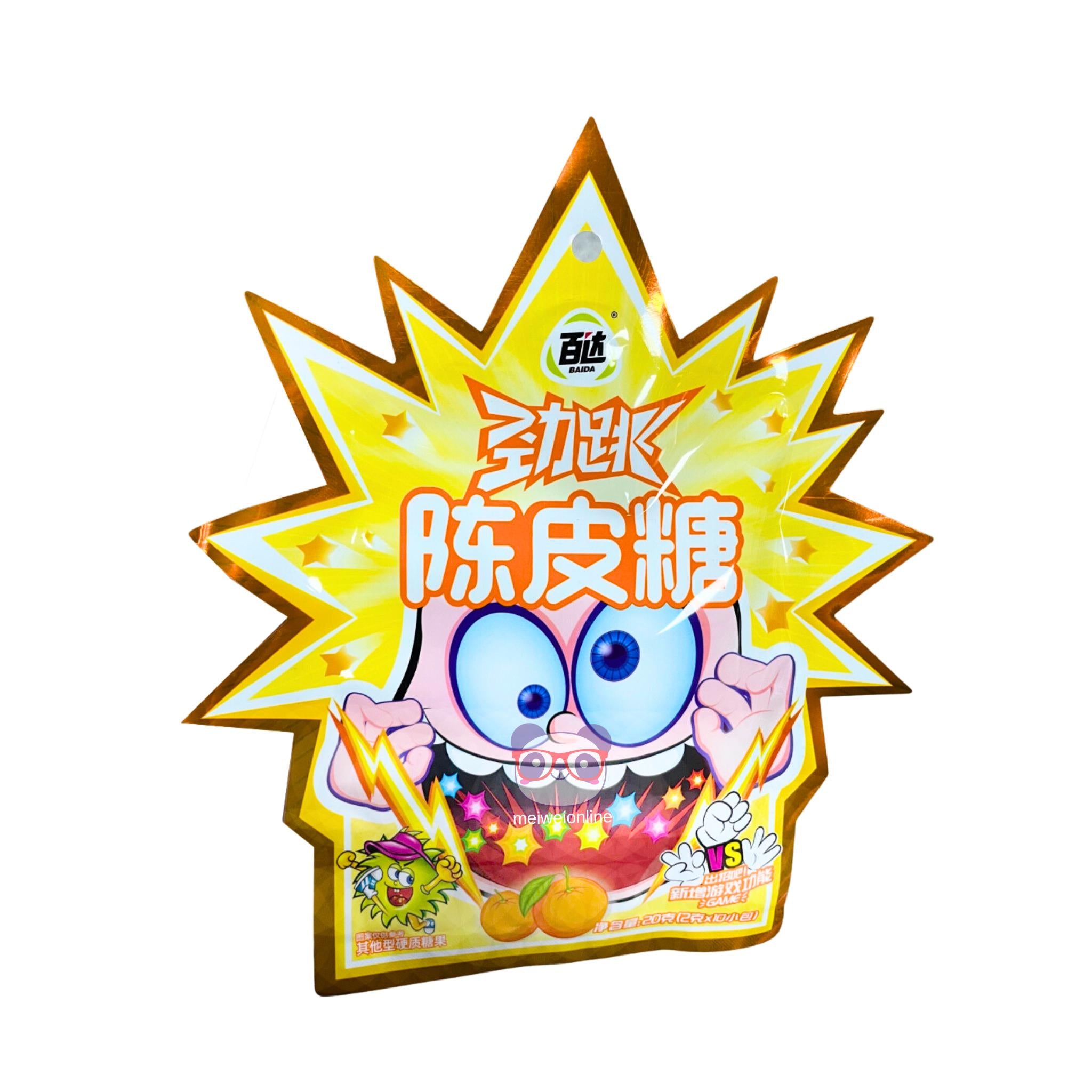 Bala explosiva Rock Roll Popping sabor casca de laranja - Baida 30g