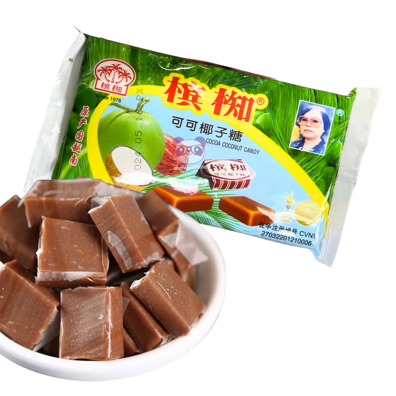 Bala de cacau recheado com coco - Ben Tre 200g