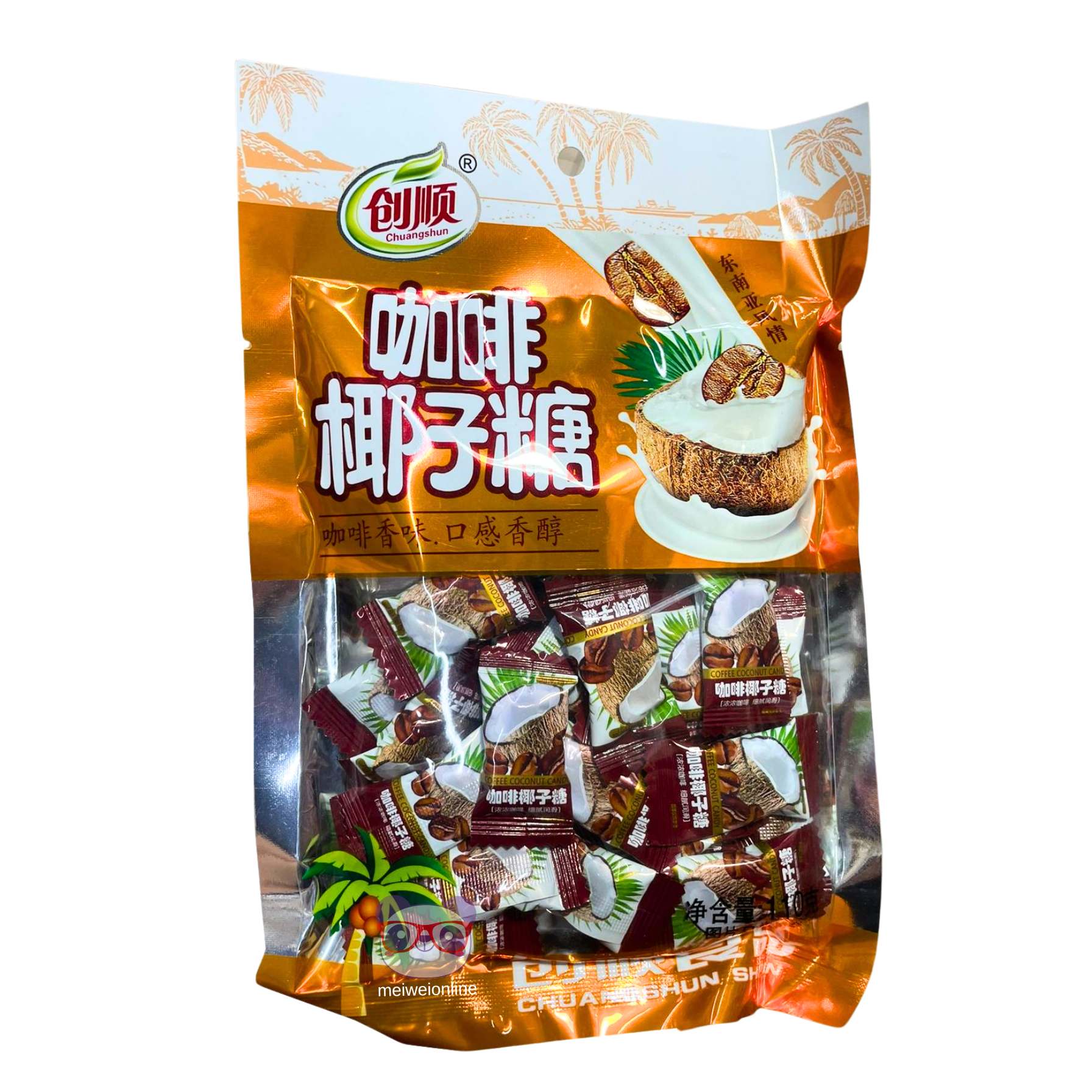 Bala de coco sabor café - Chuangshun 110g