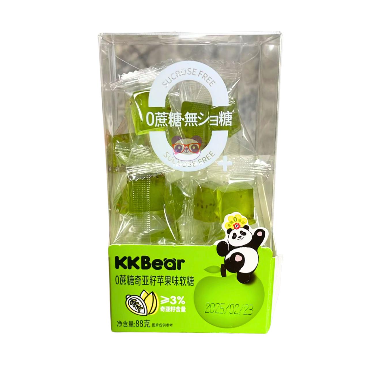 Bala gelatinosa sabor maçã com semente de chia - KKBear 88g