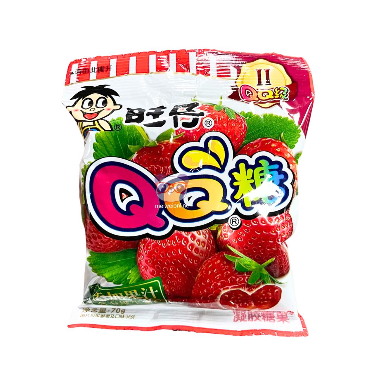 Bala de goma sabor morango - Want Want 70g