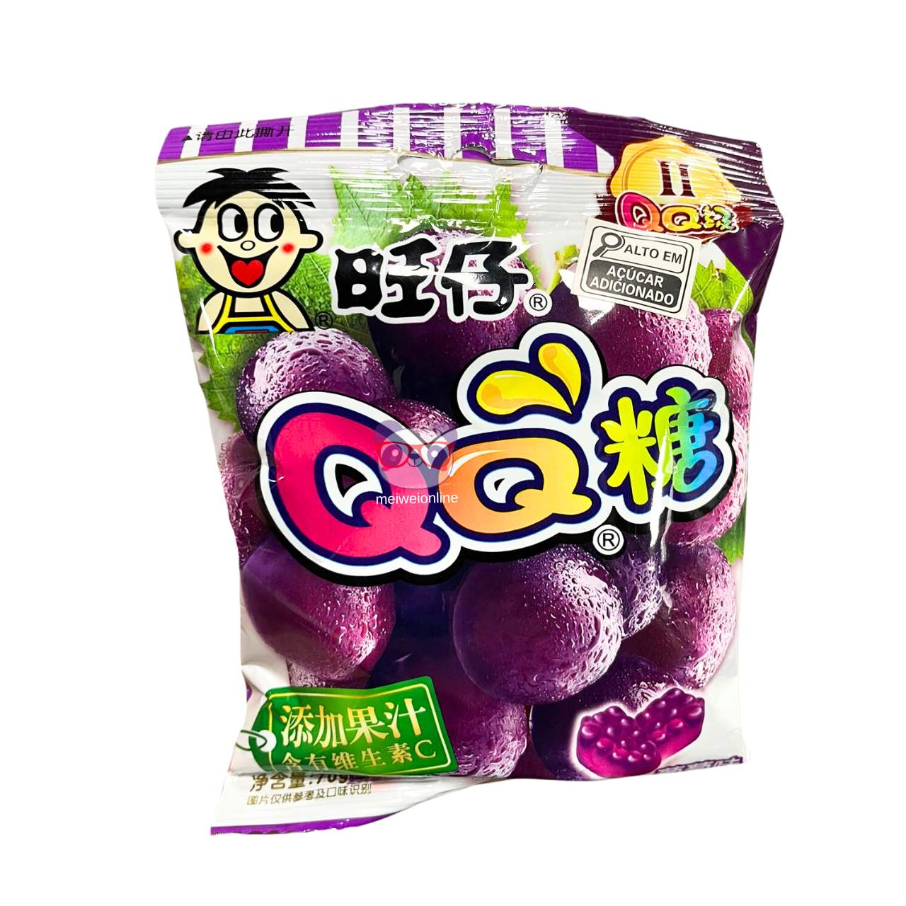 Bala de goma sabor uva - Want Want 70g