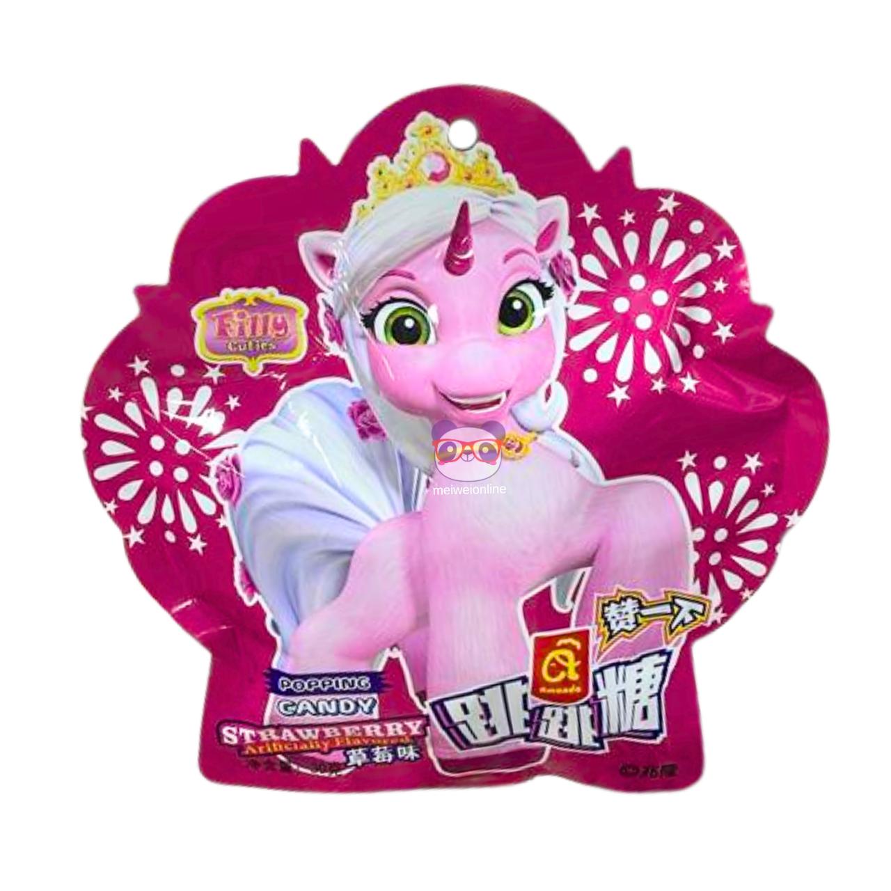 Bala explosiva sabor morango Filly Cuties (Popping Candy) - Amanda 30g