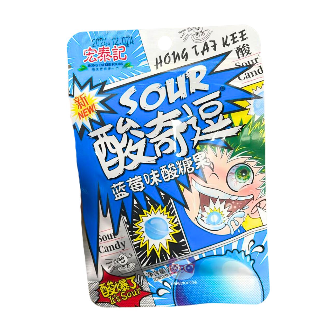 Bala super azeda sabor mirtilo - Hong Tai Kee 26g