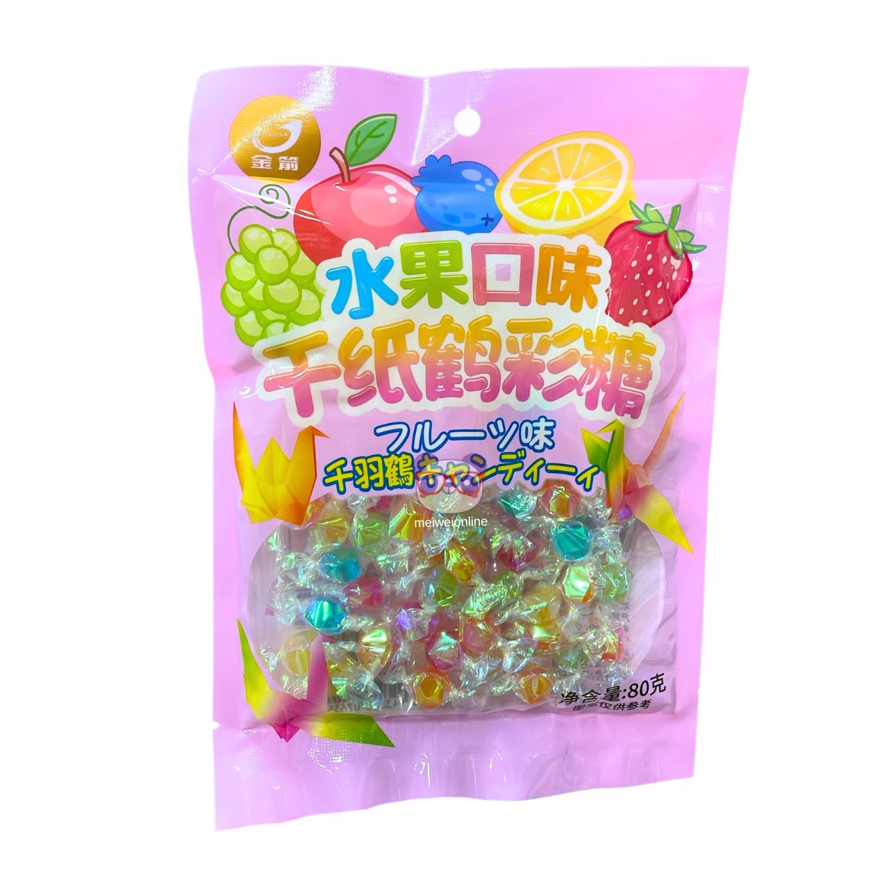 Balas coloridas sortidas Tsuru - JinJian 80g