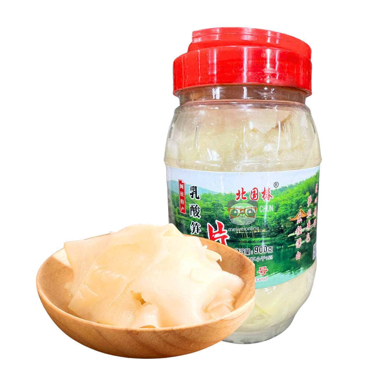 Broto de bambu fatiado em conserva - Bei Guo Chun 900g