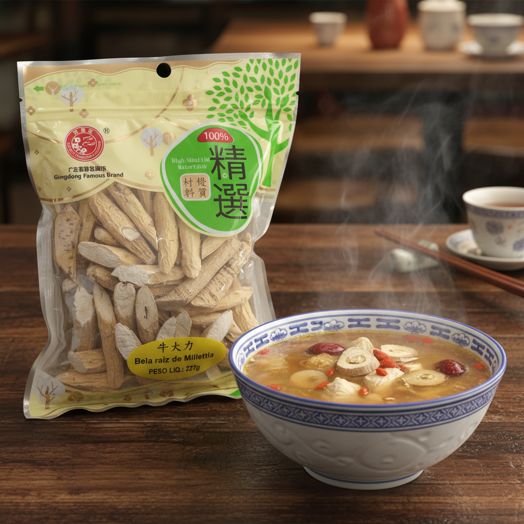 Bela Raiz de Millettia 227g –  牛大力 Erva Medicinal Tradicional Chinesa