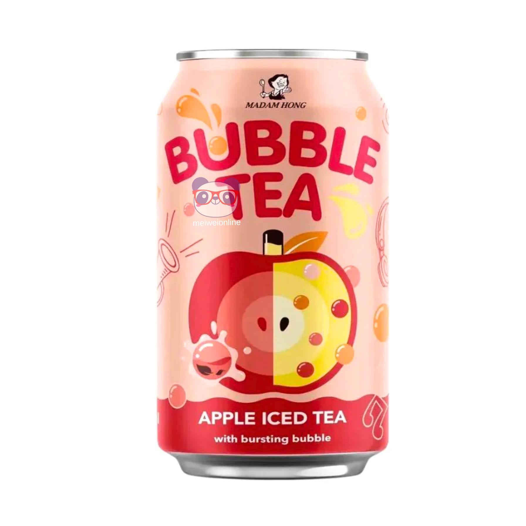 Chá Gelado Bubble Tea sabor Maçã - Madam Hong 320ml