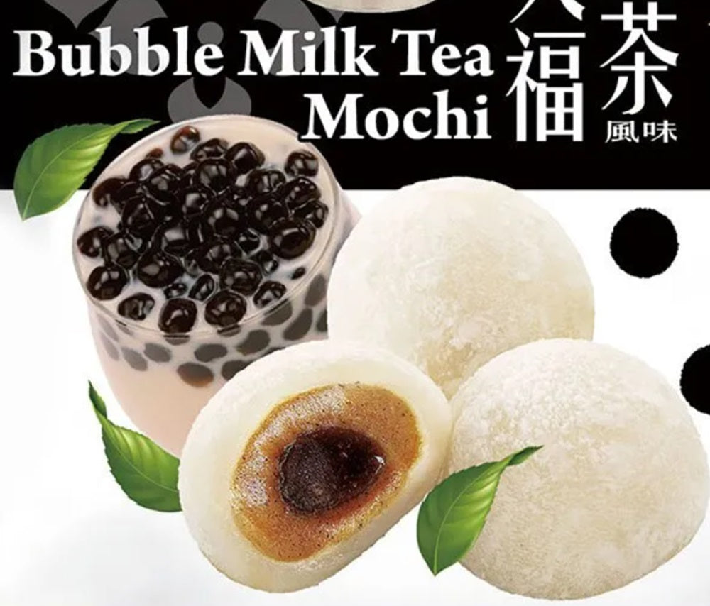 Mochi com bolinha de tapioca sabor chá e leite (Bubble Tea) - Royal Family 120g