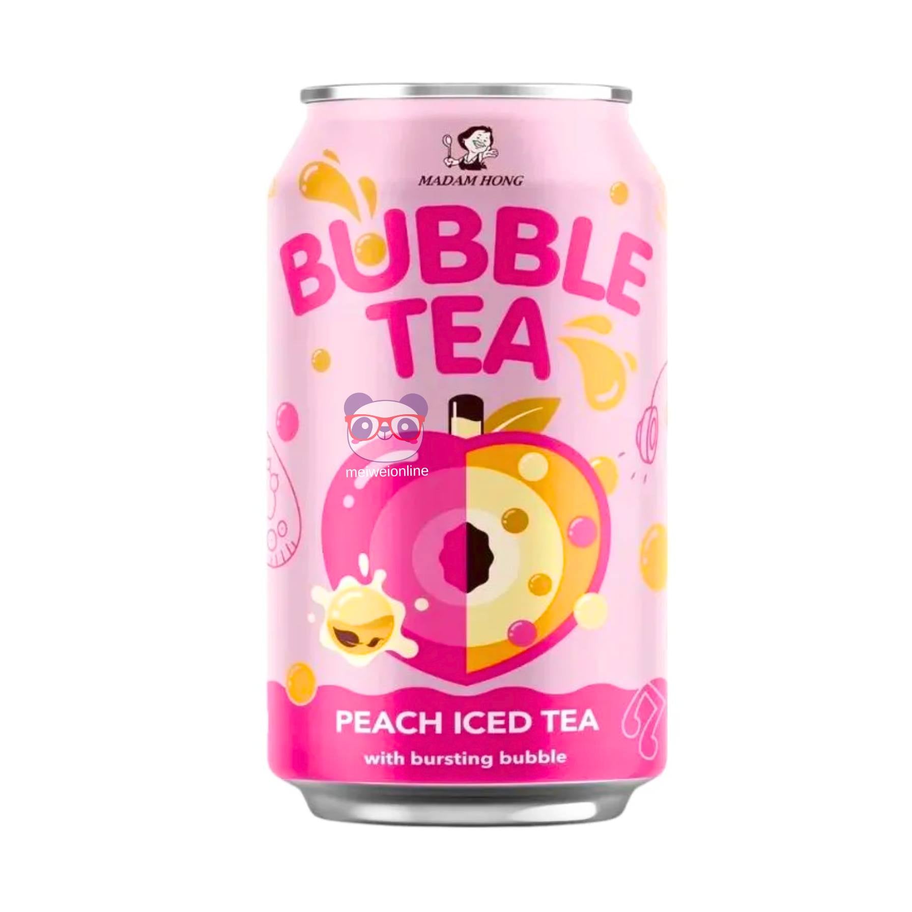 Chá Gelado Bubble Tea sabor Pessêgo - Madam Hong 320ml