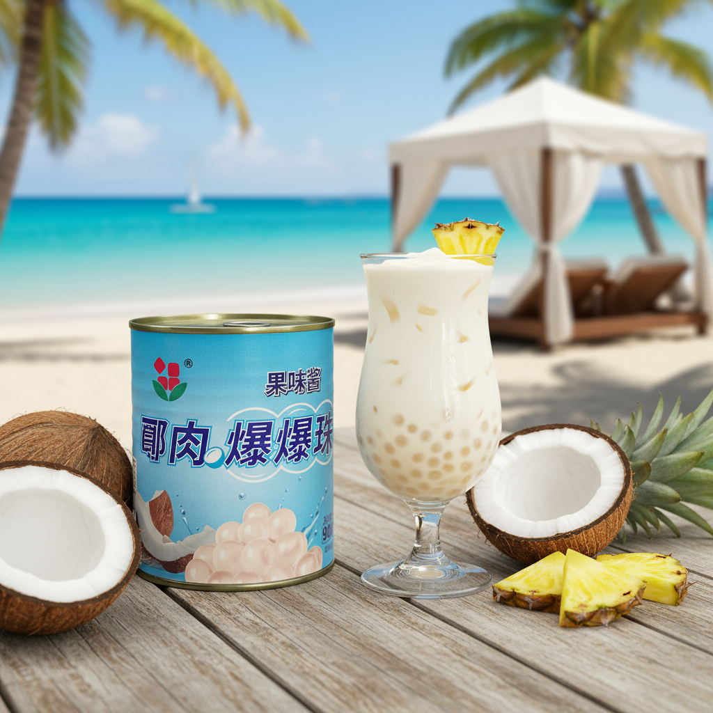 Popping Boba Coco com Esferas Explosivas 900g (椰肉爆爆珠)