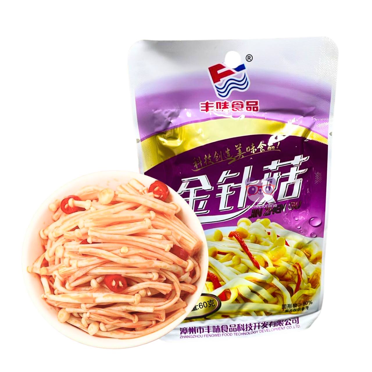 Cogumelo agulha (Enoki) em conserva - FengWei 60g