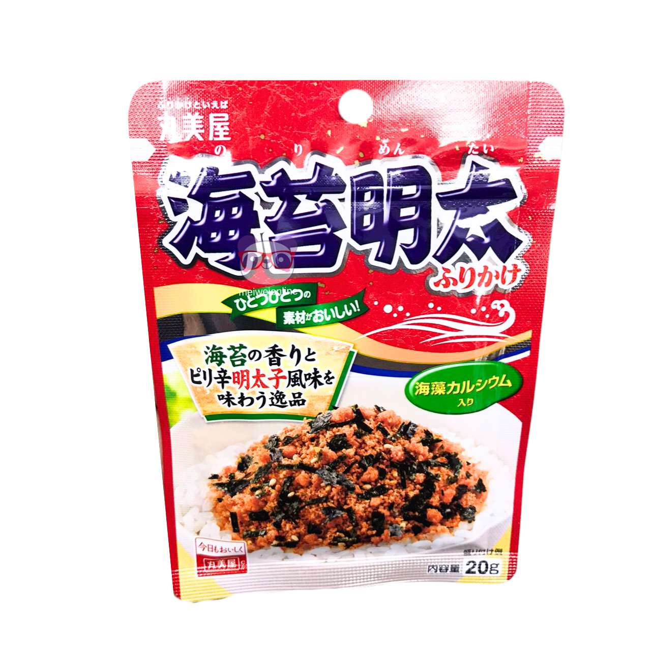 Furikake tempero para arroz sabor alga nori com ovas de peixe - Marumiya 20g