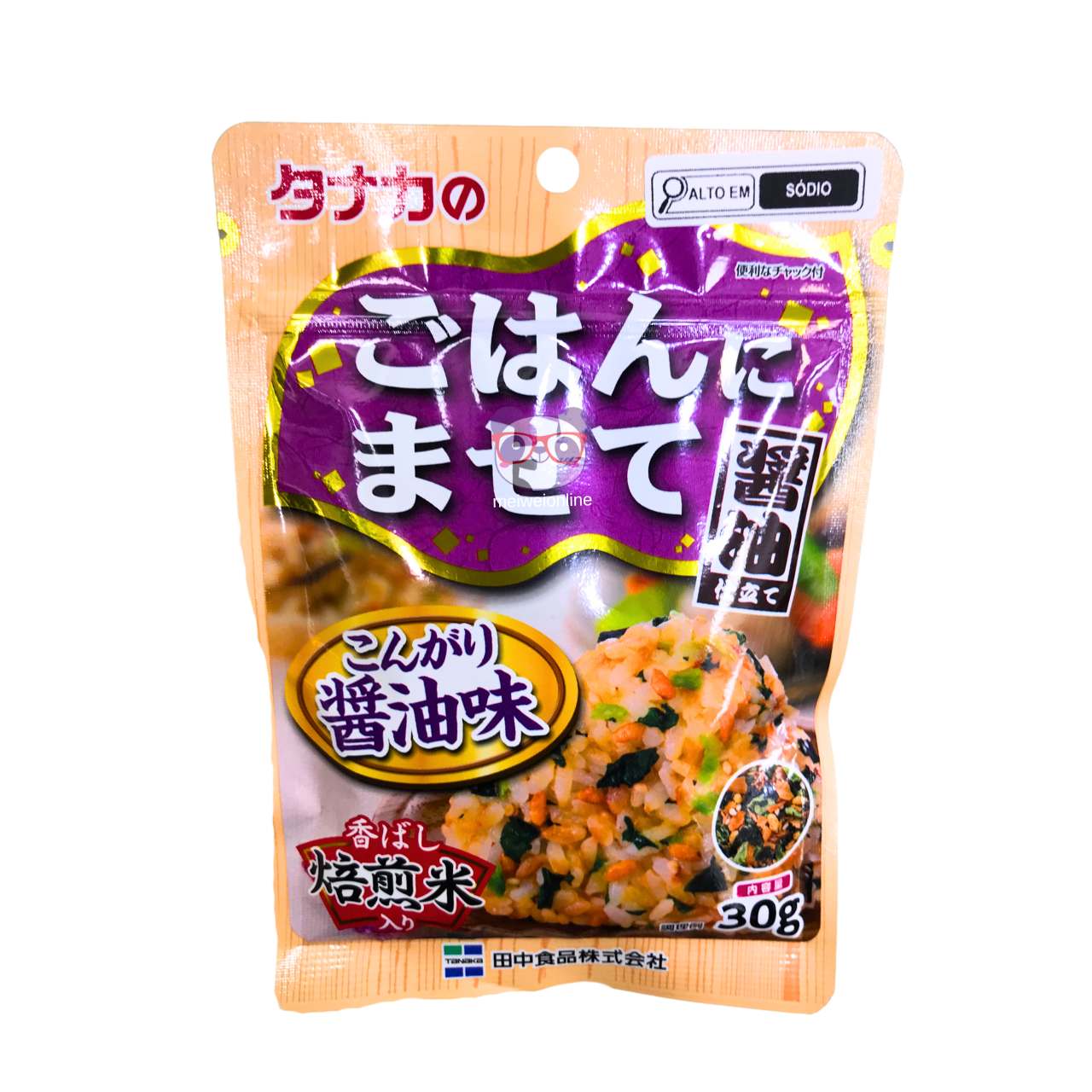 Furikake tempero para arroz sabor molho de soja - Tanaka 30g