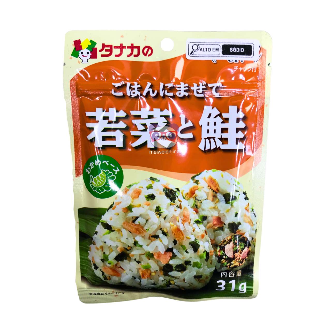 Furikake tempero para arroz sabor salmão - Tanaka 31g