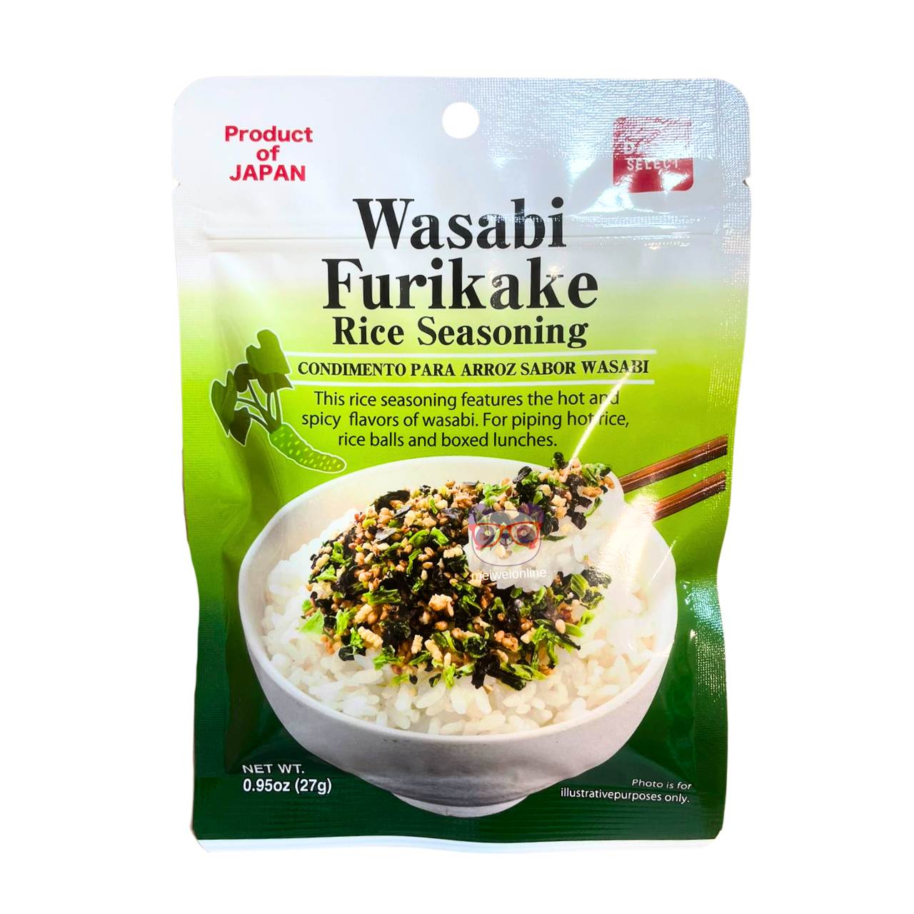 Furikake tempero para arroz sabor wasabi - Daiso 30g