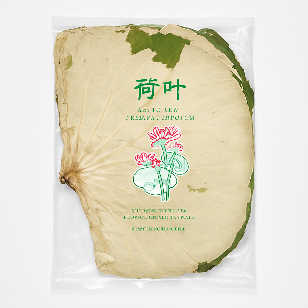 Mei Wei: Folha de Lótus（荷叶）454g - Embalagem em Fundo Branco