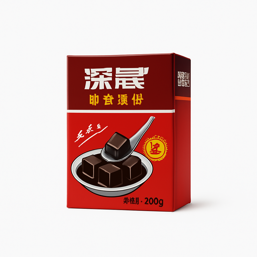 Mei Wei: Sobremesa de Feijão Mung Gelatinosa（深晖凉粉）- Shen Hui 250ml - Embalagem em Fundo Branco