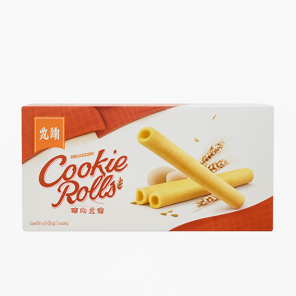 Mei Wei: Cookie Rolls Original（原味蛋卷）- 元朗 150g - Embalagem em Fundo Branco