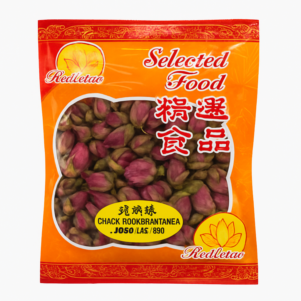 Mei Wei: Chá de Flor de Rosa（玫瑰花）- RedLotus 30g - Embalagem em Fundo Branco