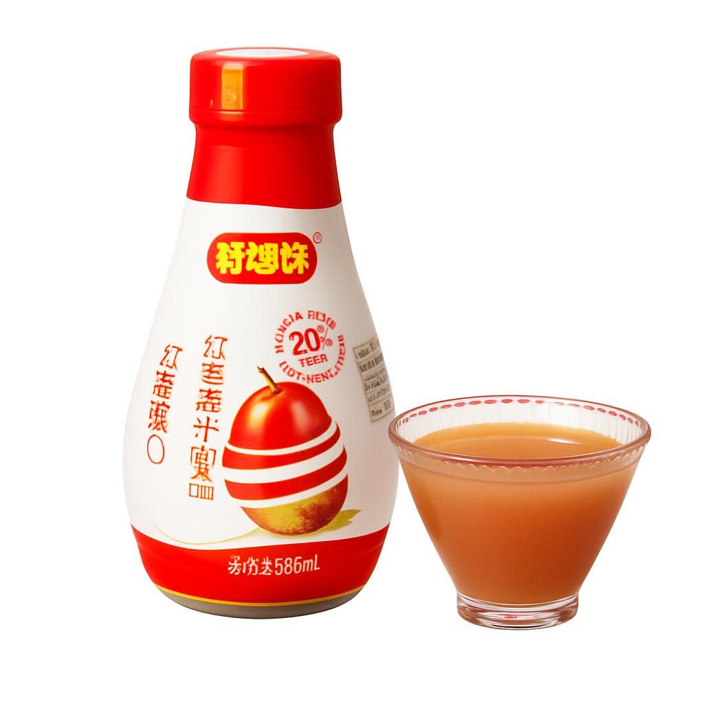 Mei Wei: Bebida de Tâmara Vermelha（红枣酪）- Haoxiangni 360ml - Embalagem em Fundo Branco
