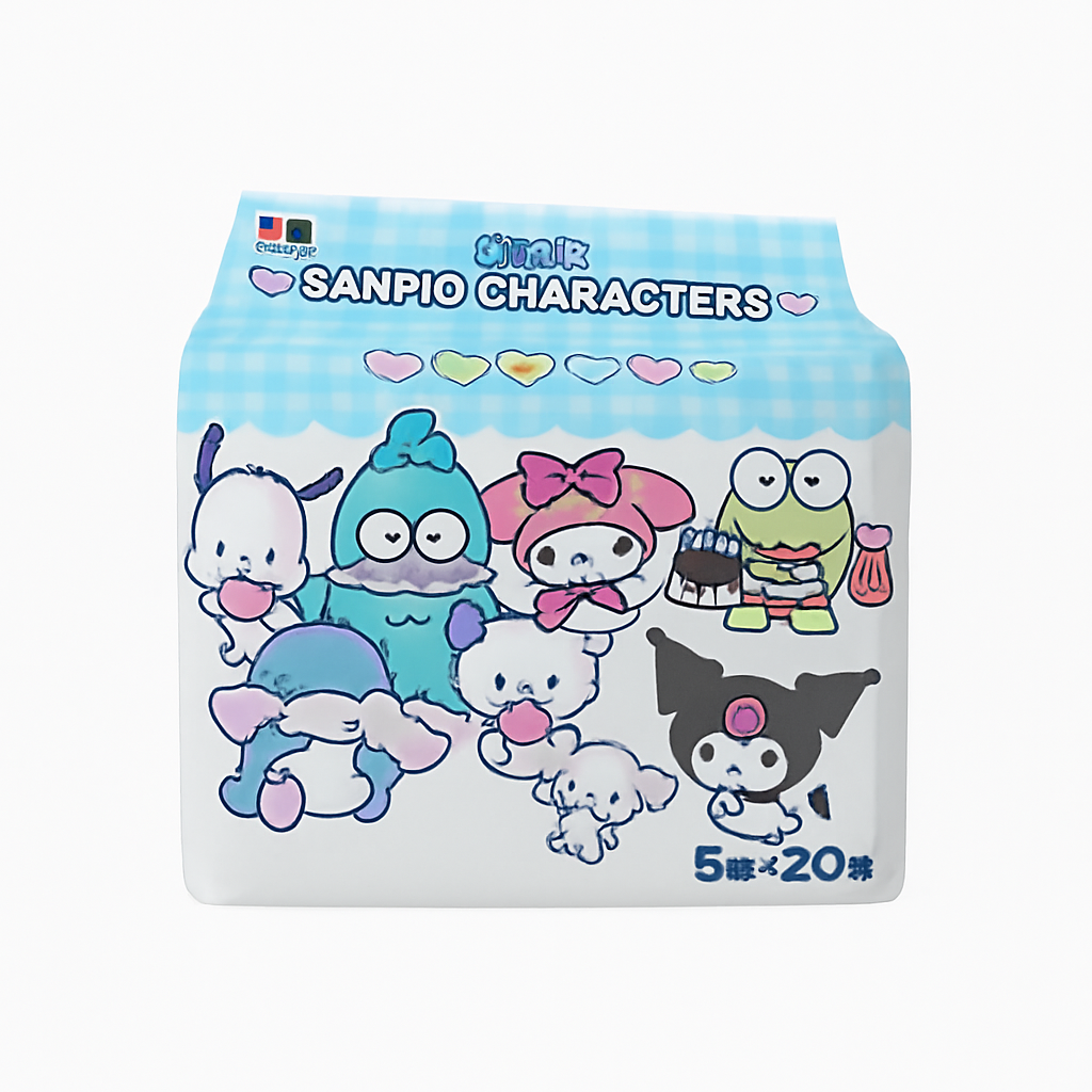 Mei Wei: Furikake Sanrio Characters（サンリオキャラクターズ）- Tanaka 40g - Embalagem em Fundo Branco