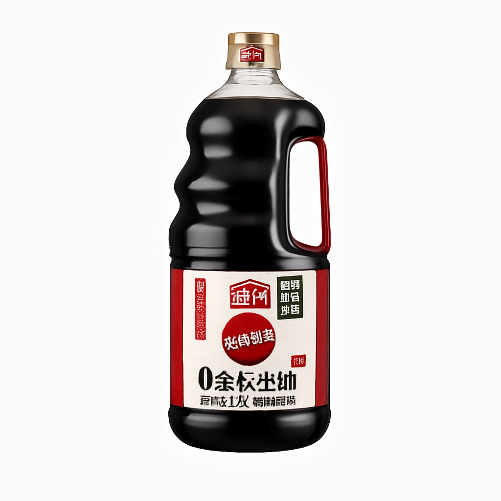 Mei Wei: Molho de Soja Premium（海天特级金标生抽）- Haitian 1,9L - Embalagem em Fundo Branco