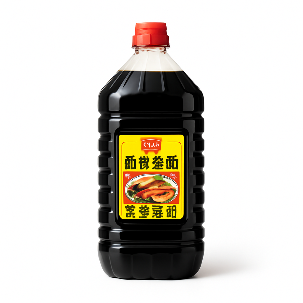 Mei Wei: Molho de Soja Claro Sabor Fresco（厨邦鲜味生抽）- Chubang 5L - Embalagem em Fundo Branco