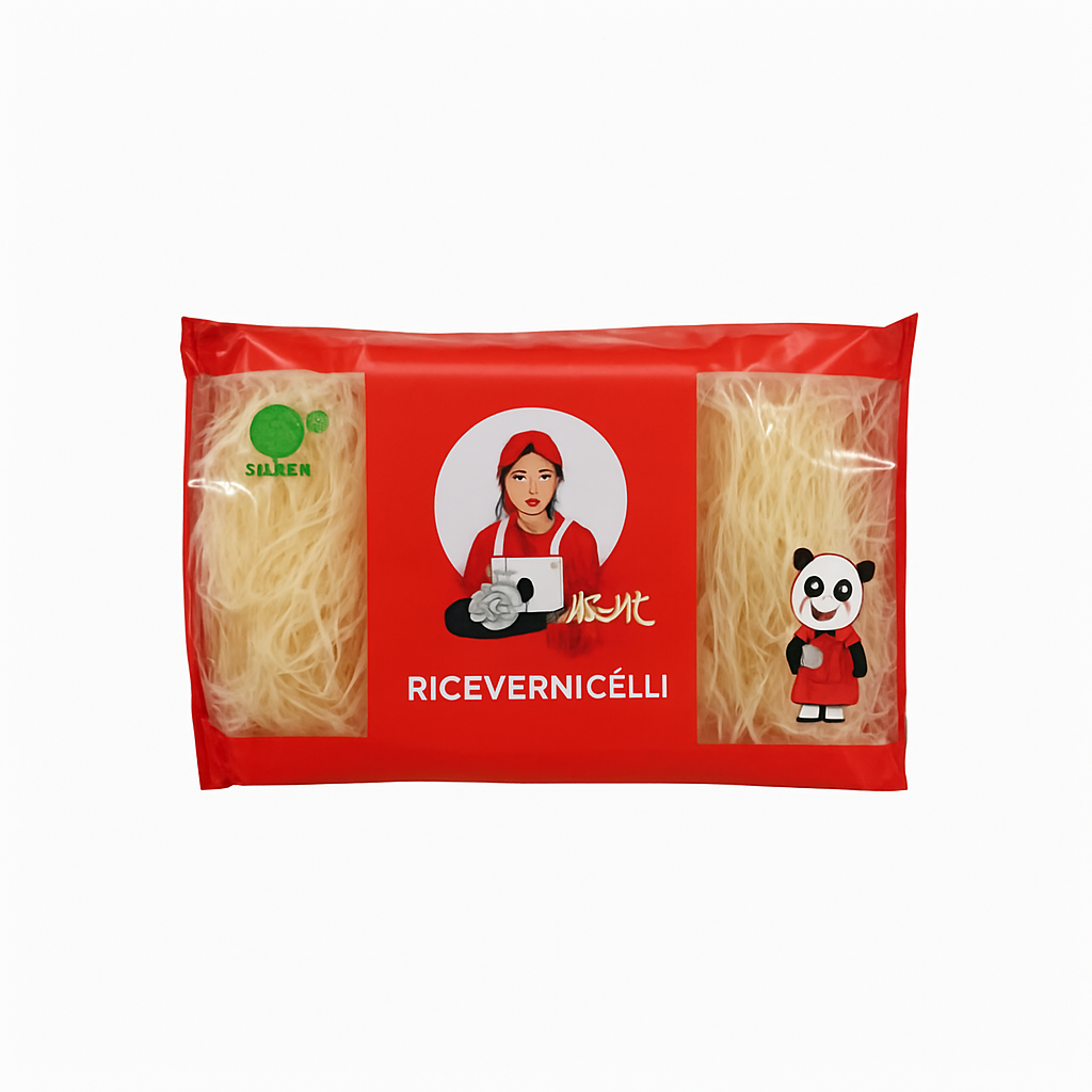 Mei Wei: Macarrão de Arroz Mazu（妈祖米粉）- Mazu 750g - Embalagem em Fundo Branco