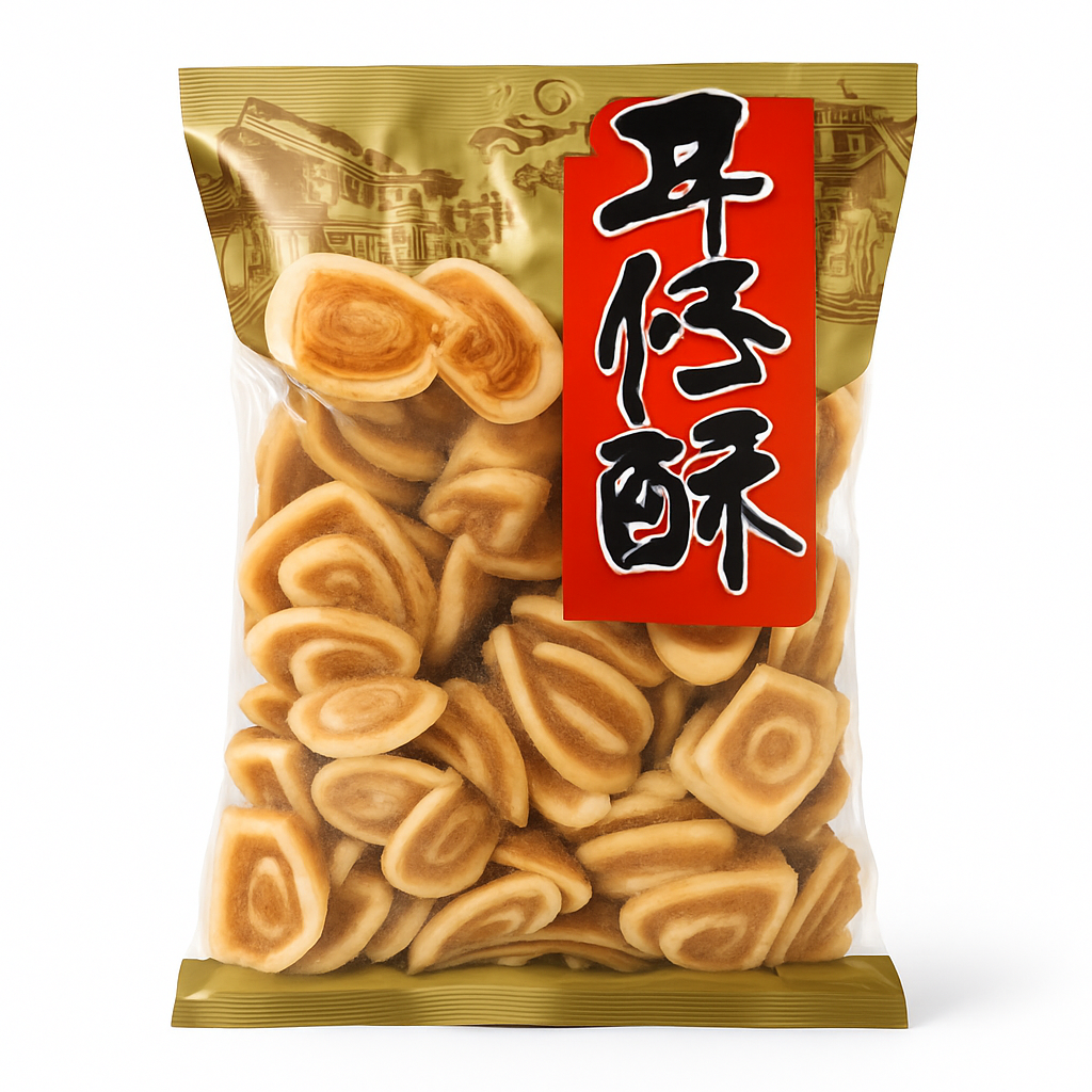 Mei Wei: Biscoito Orelha de Porco（耳仔酥）- Wenge 150g - Embalagem em Fundo Branco