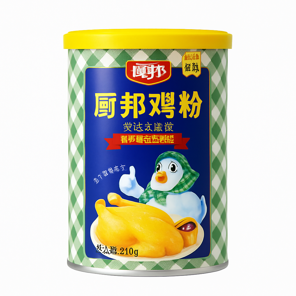 Mei Wei: Caldo em Pó de Frango（厨邦鸡粉）- Chubang 270g - Embalagem em Fundo Branco