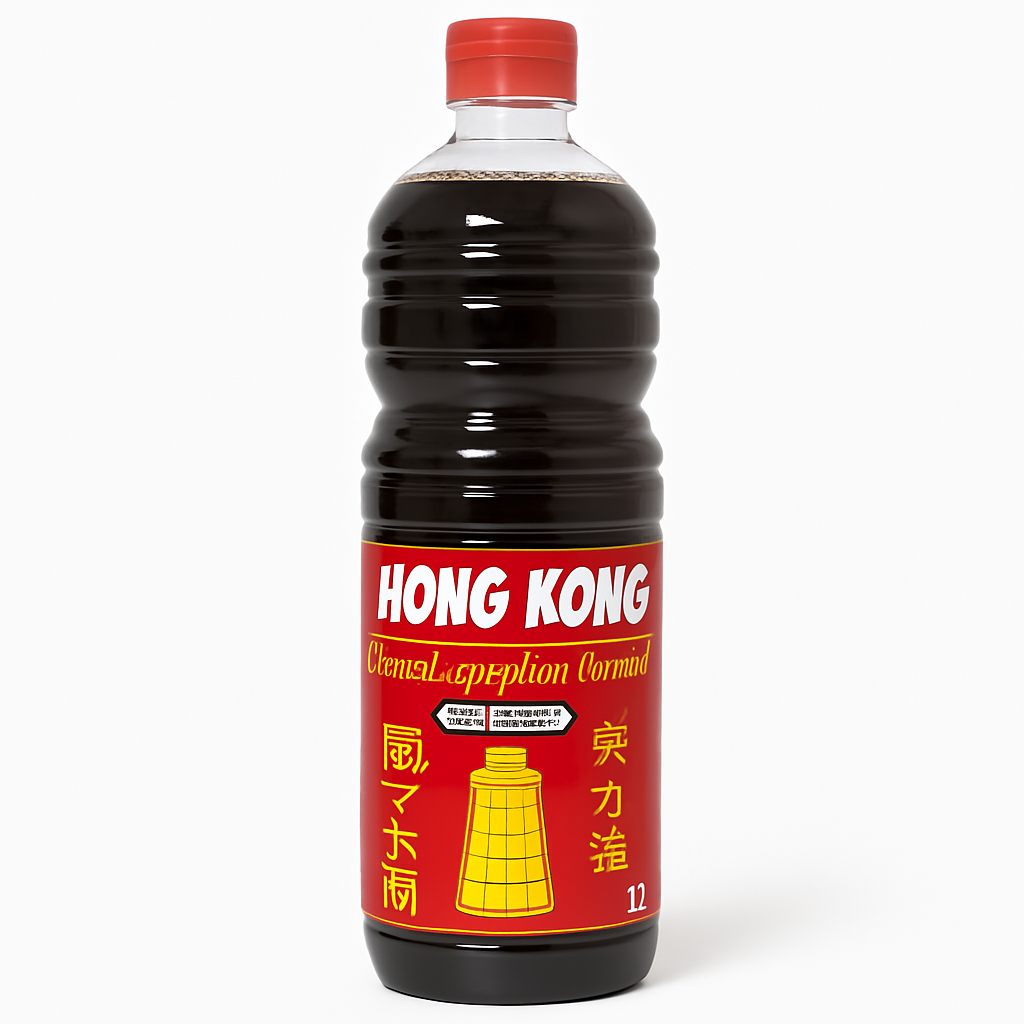 Mei Wei: Óleo de Gergelim Torrado（香港麻油）- Hong Kong 1L - Embalagem em Fundo Branco