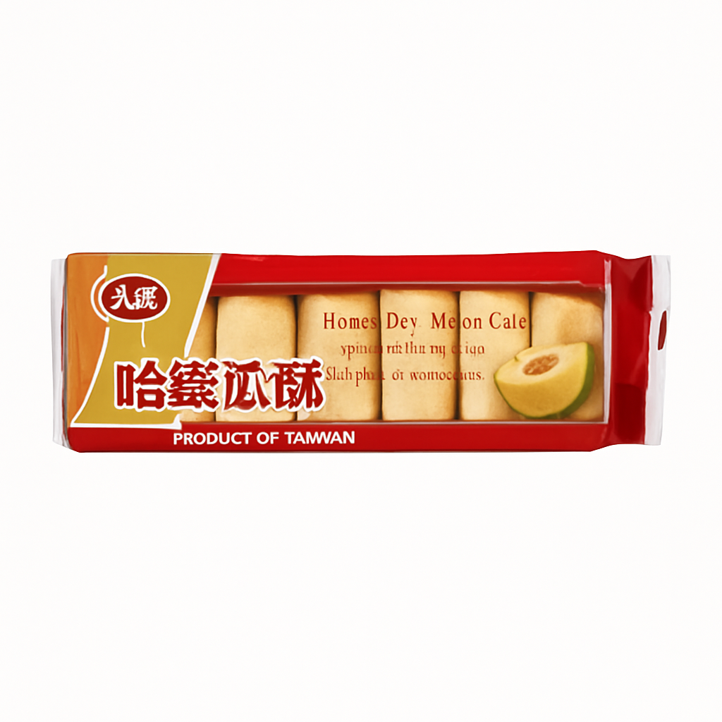 Mei Wei: Biscoito de Melão（哈密瓜酥）- CHO FU 227g - Embalagem em Fundo Branco
