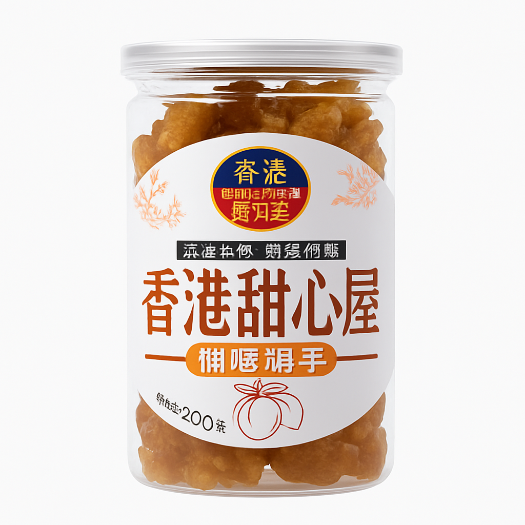 Mei Wei: Doce de Cidra润喉佛手（甜心屋润喉佛手）- Tianxin Wu 200g - Embalagem em Fundo Branco