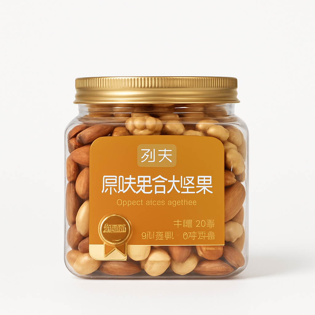 Mei Wei: Mix de Castanhas Diário Lieff（列夫每日坚果）- Lieff 260g - Embalagem em Fundo Branco