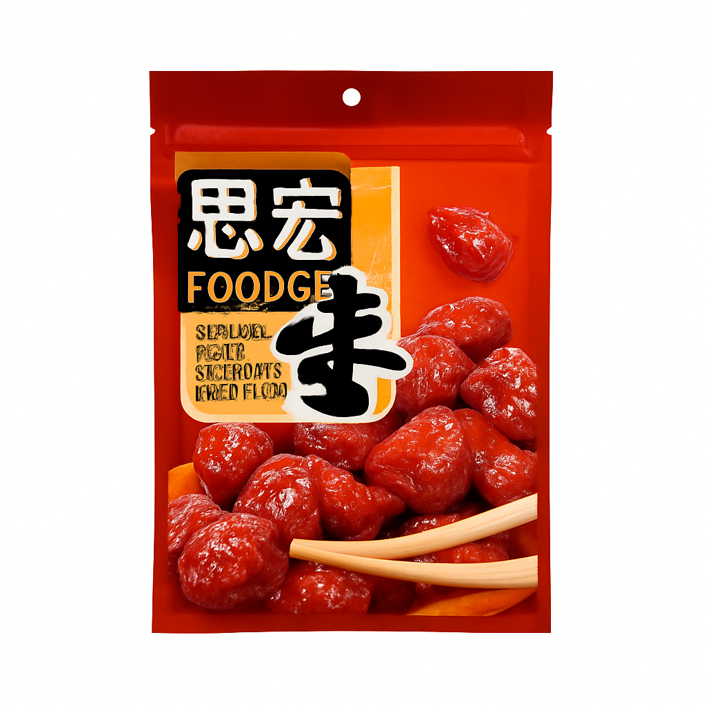 Mei Wei: Tâmara Recheada com Gelatina de Donkey Hide（阿胶枣）- Sihong 300g - Embalagem em Fundo Branco