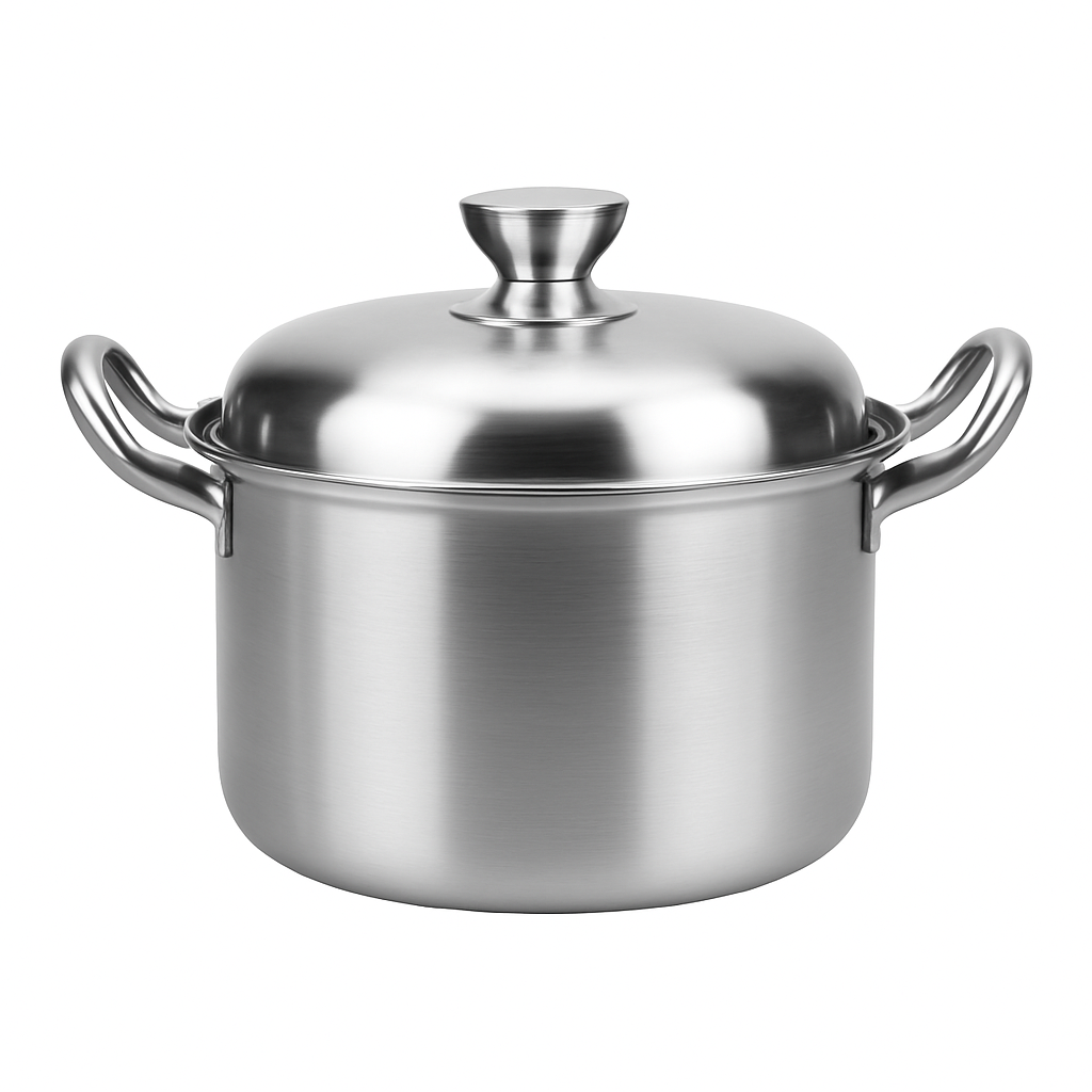 Mei Wei: Panela de Aço Inox 304 Grau Alimentício（304食品级不锈钢）- 26cm - Embalagem em Fundo Branco