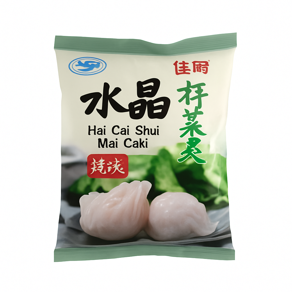Mei Wei: Farinha para Har Gow（白鲨水晶虾饺粉）- White Shark 500g - Embalagem em Fundo Branco