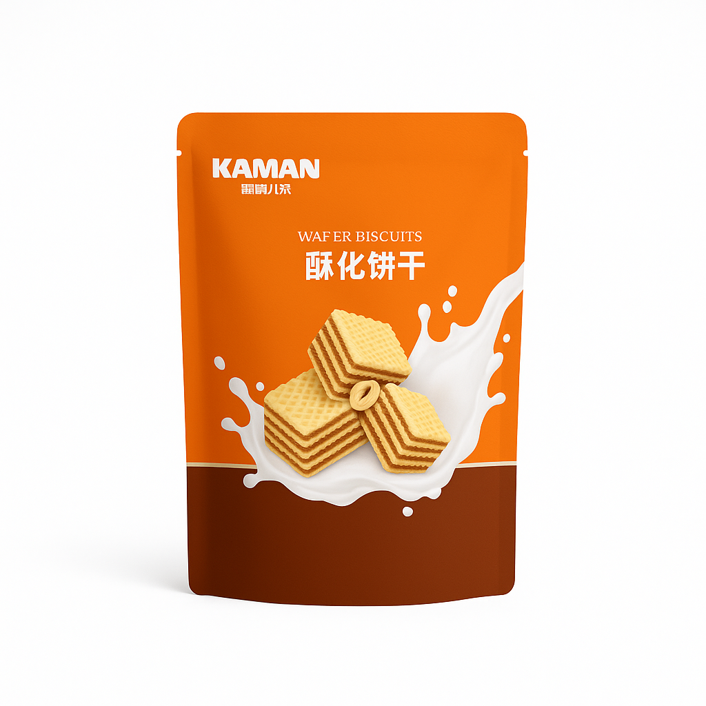 Mei Wei: Wafer de Avelã （咔啰咔曼威化饼干）- Kalumm 200g - Embalagem em Fundo Branco