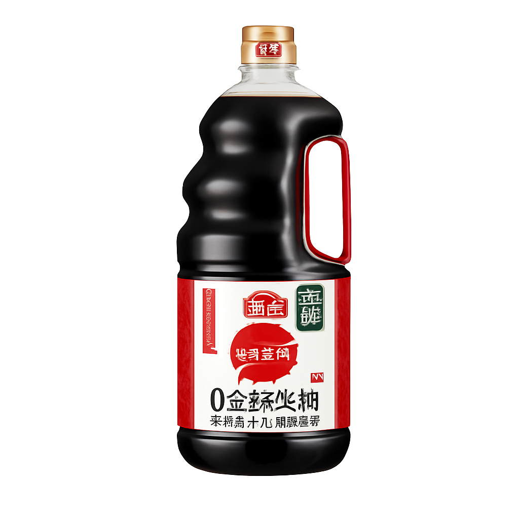 Mei Wei: Molho de Soja Premium（海天特级金标生抽）- Haitian 1,9L - Embalagem em Fundo Branco
