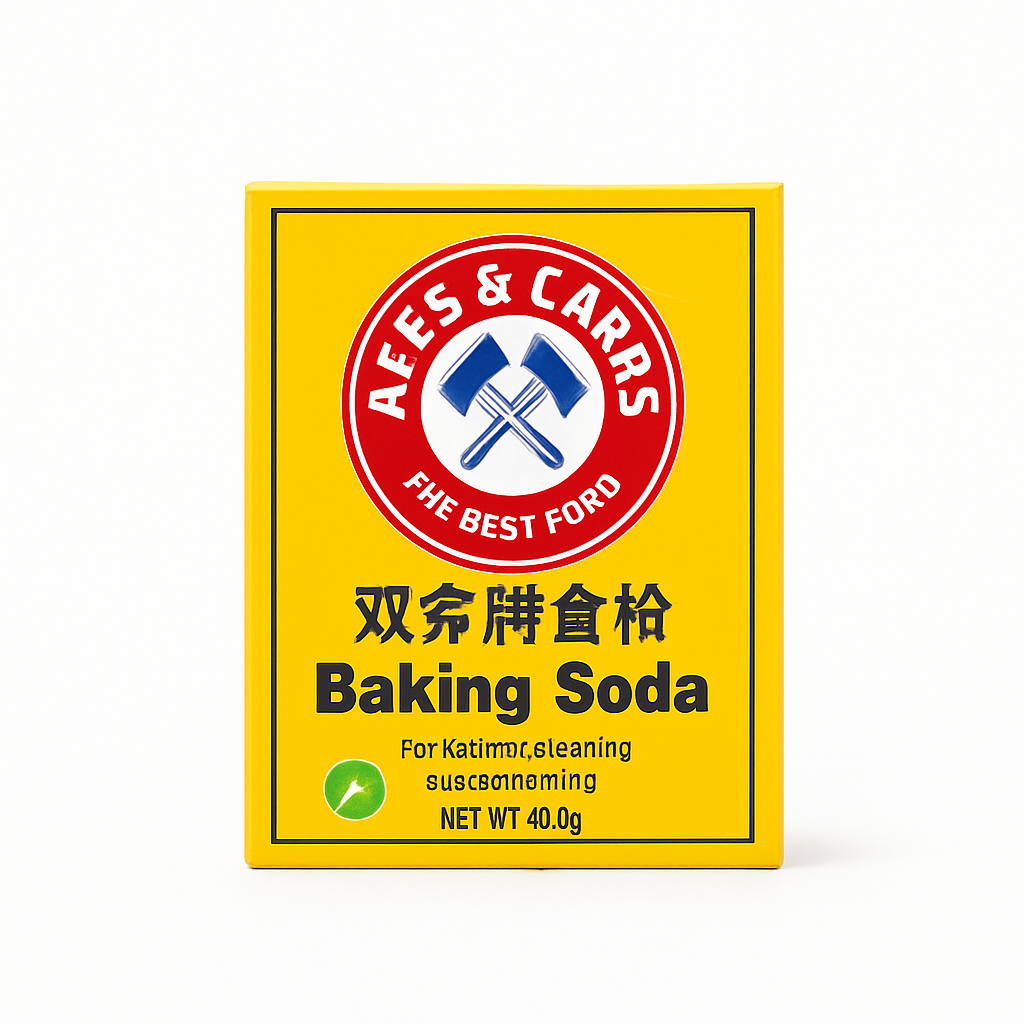 Mei Wei: Bicarbonato de Sódio（双条食粉）- Axe Brand 454g - Embalagem em Fundo Branco