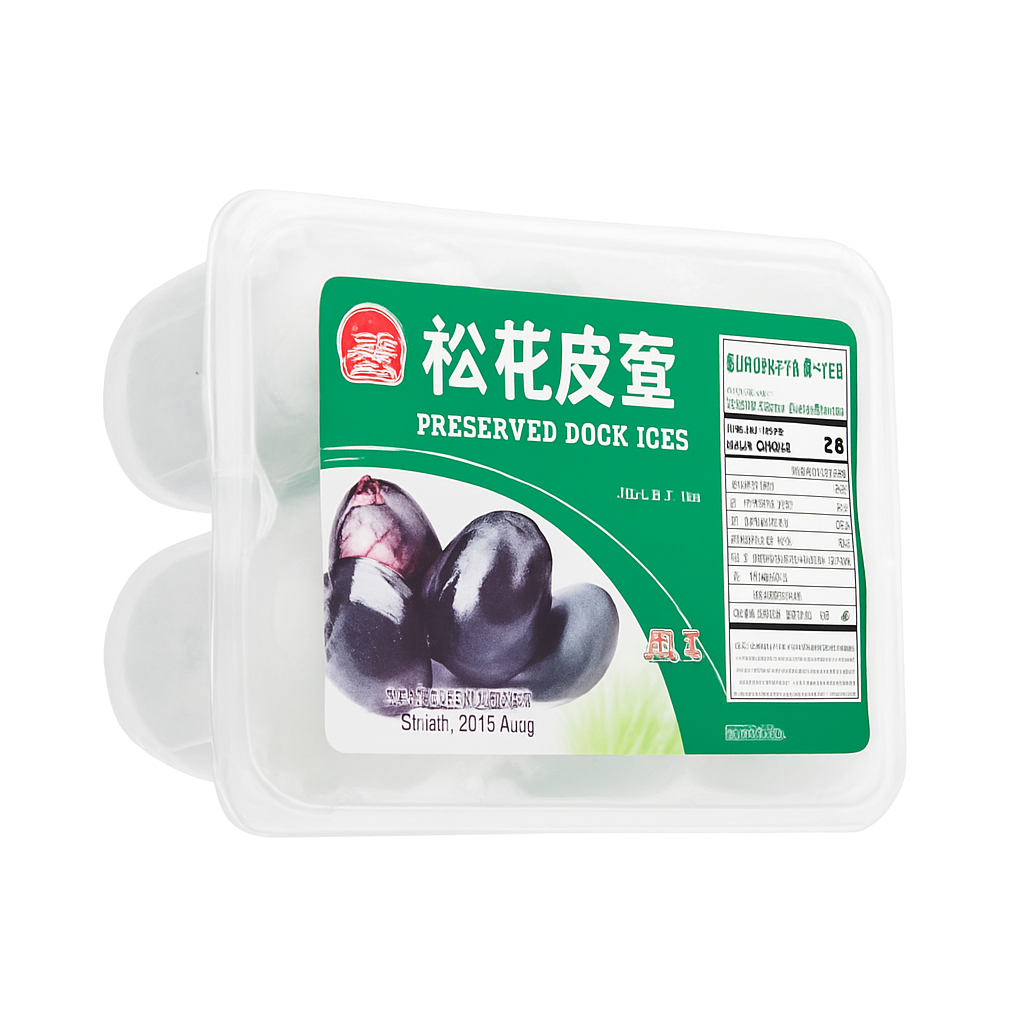 Mei Wei: Ovos Centenários Preservados（松花皮蛋）- Guang Yang 6 Unidades - Embalagem em Fundo Branco