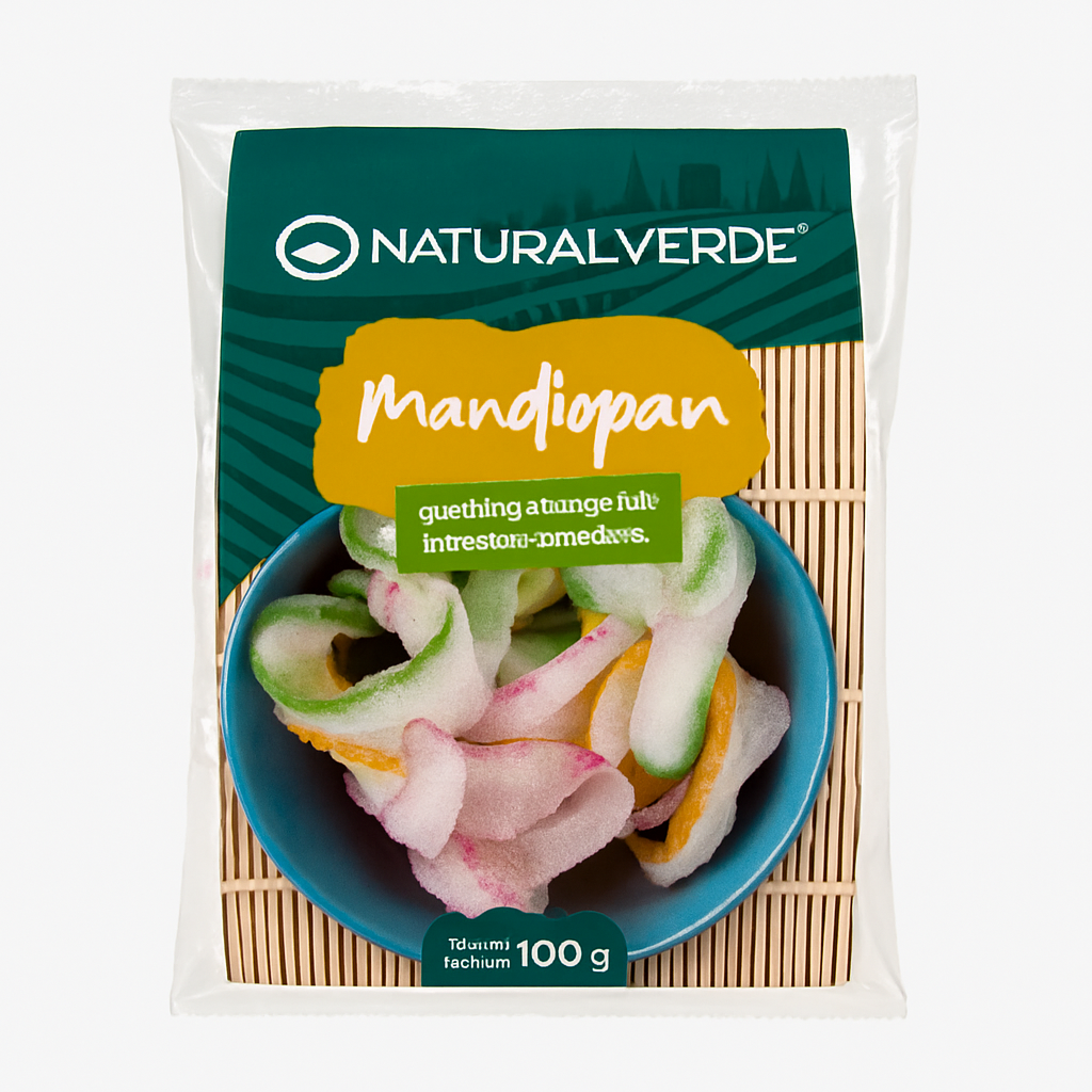 Mei Wei: Mandiopan - Natural Verde 100g - Embalagem em Fundo Branco