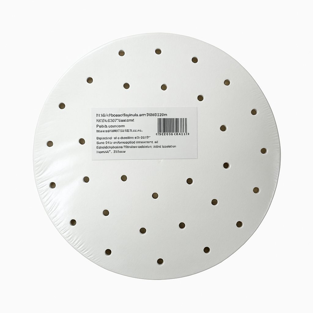 Mei Wei: Papel para Panela a Vapor 24cm - 400 folhas - Embalagem em Fundo Branco