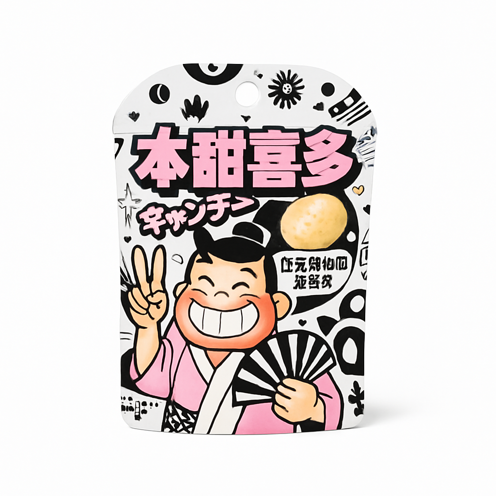 Mei Wei: Biscoito de Chocolate Sabor Leite de Soja（豆乳チョコ）- Qishi 54g - Embalagem em Fundo Branco