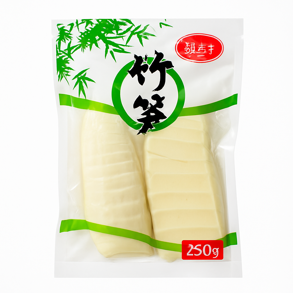 Mei Wei: Bambu Fresco em Conserva（竹笋）- Minxian 250g - Embalagem em Fundo Branco