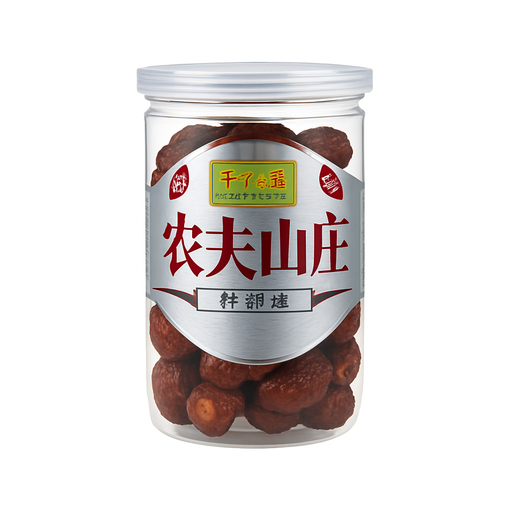 Mei Wei: Ameixa Seca Chinesa（伴边梅）- Nongfu Shanzhuang 200g - Embalagem em Fundo Branco